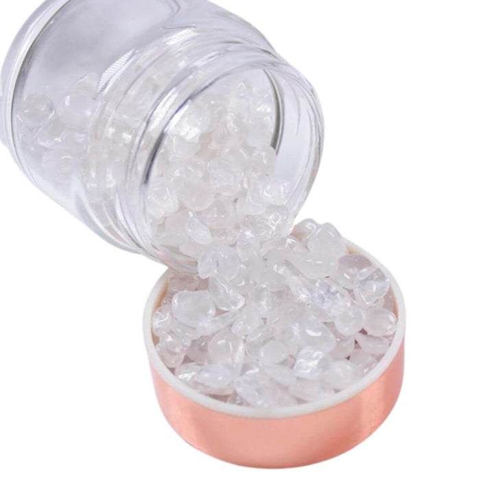 GARRAFA-DE ÁGUA-COM-CRISTAIS-NATURAIS-ENERGIA-QUARTZO-BRANCO