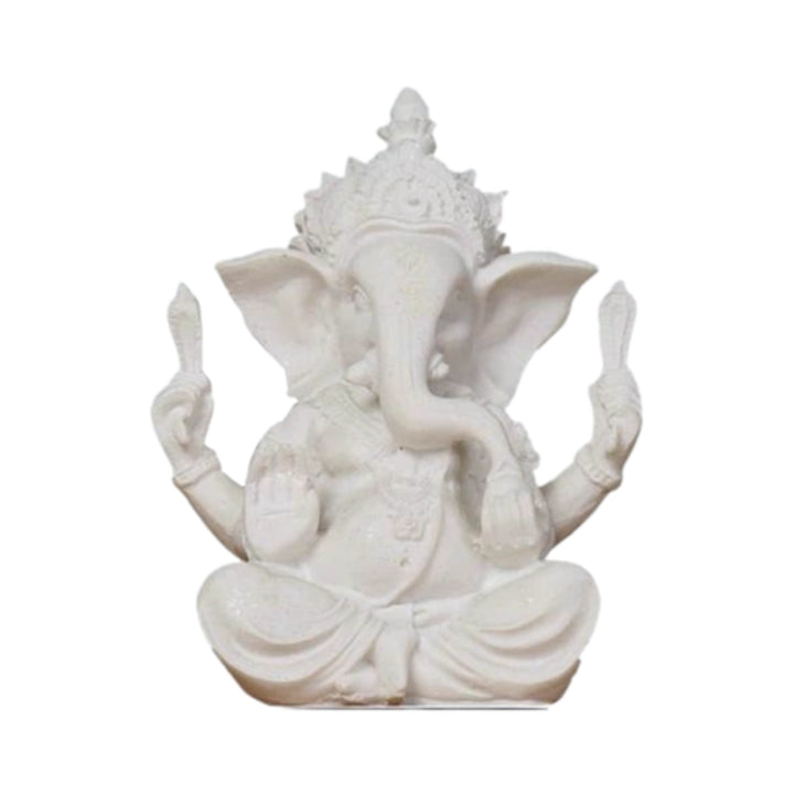 Ganesha em resina e arenito, promovendo energias positivas e proteção.