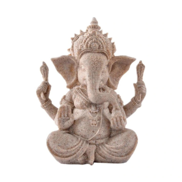 Estátua decorativa de Ganesha, ideal para colecionadores e decoração zen.