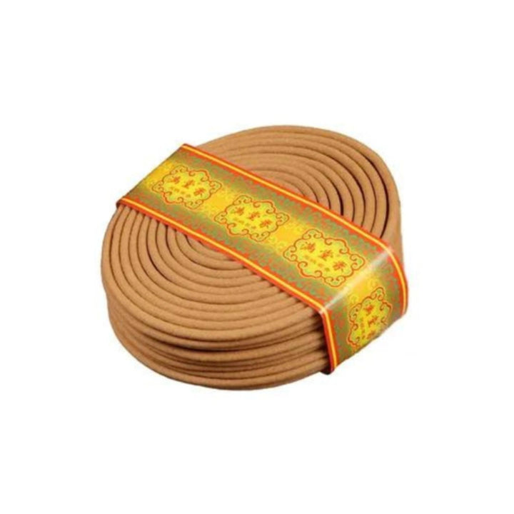 Incenso Natural Espiral em rolo com detalhes dourados